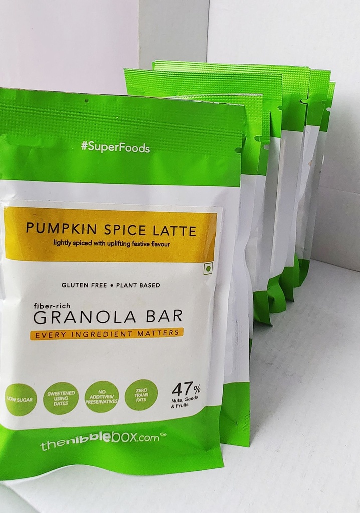Pumpkin Spice Latte Fruit and Nut Breakfast Granola Bar
